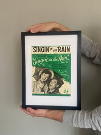 Image 4 of Singin' in the Rain, framed 1952 vintage sheet music