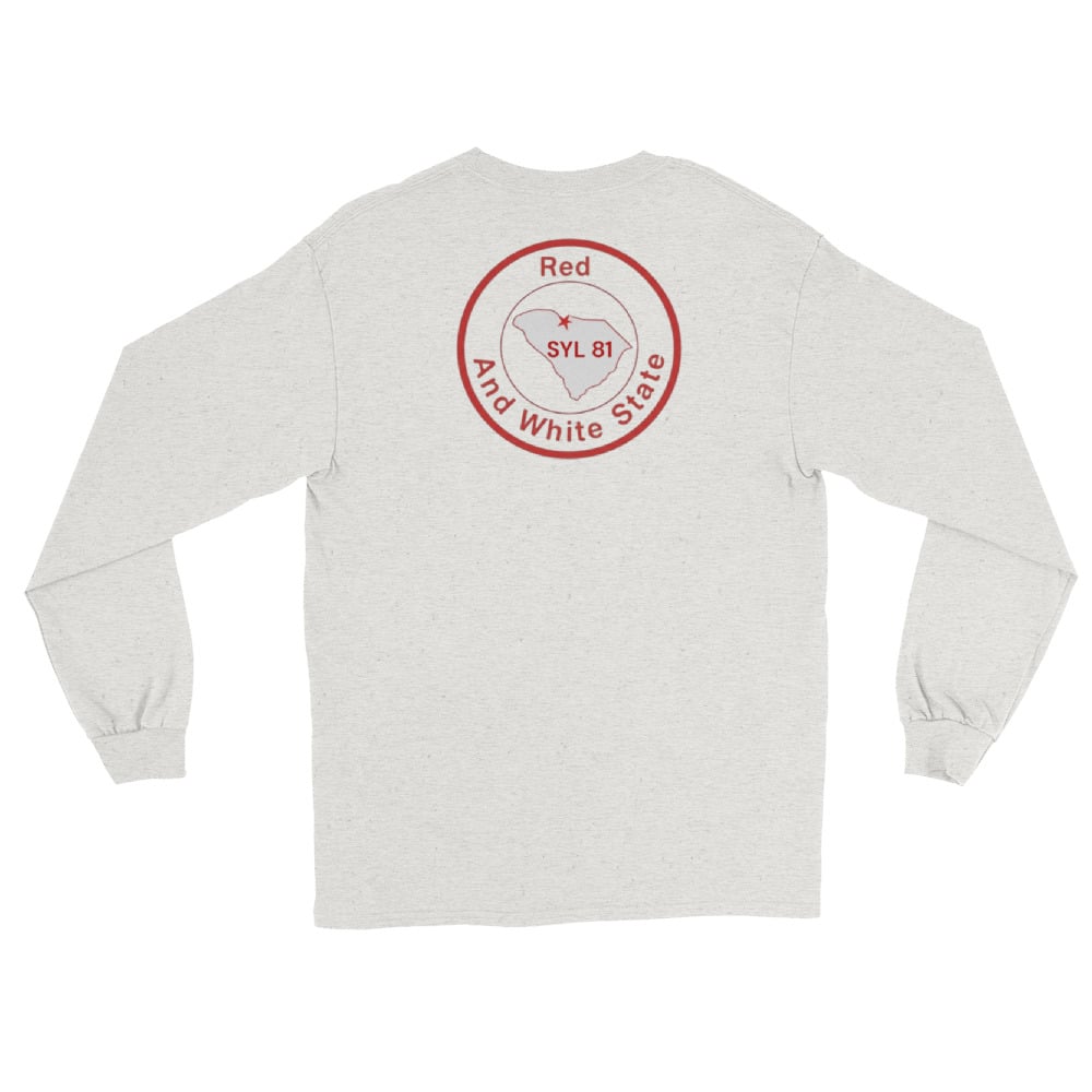 Red and White State Long Sleeve Shirt