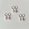freshwater pearl huggie hoop earrings