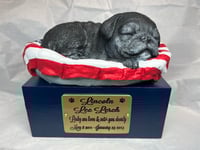 Image 1 of Custom Engraved Pug Pet Urn To Your Dog's Photo
