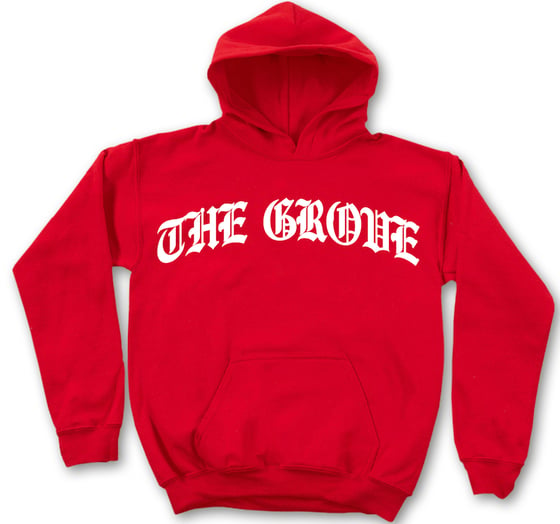 Image of THE GROVE HOODIE (RED/WHT)