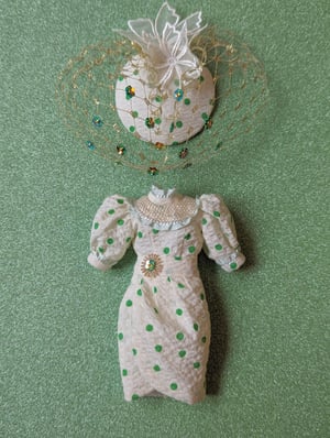 Image of Lounginglinda Diana Set ~ Green Polkadots ~ for Blythe & Cherry
