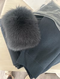 Image 2 of lux fox fur suit dark grey