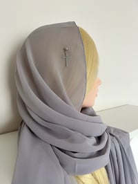 Image 2 of Holy Cross Veil (Silver Gray)