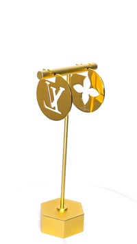 Gold Lv lux earrings