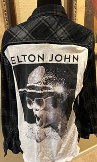 Vintage Black/White Corduroy Shirt Elton John
