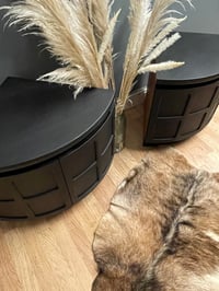 Image 4 of Pair of unpainted Nathan corner bedside cupboards 