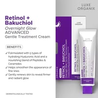 Image 3 of LUXE ORGANIX RETINOL + BAKUCHIOL OVERNIGHT GLOW GENTLE TREATMENT CREAM 30G