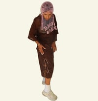 Image 3 of tied up shorts-umber 