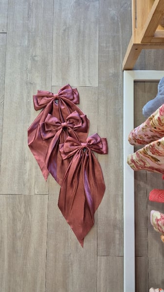 Image of Satin Hair Bow. Copper. by NATASAstudio.