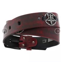 Image 2 of Cinturon Cruz Pentagrama Rojo