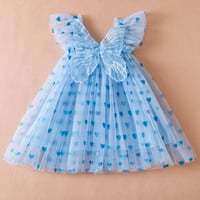 Image 8 of Glitter Heart Fairy Style Winged Dress Blue/Pink her