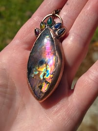 Image 1 of Electrofoemed Labradorite Rainbow Brite necklace