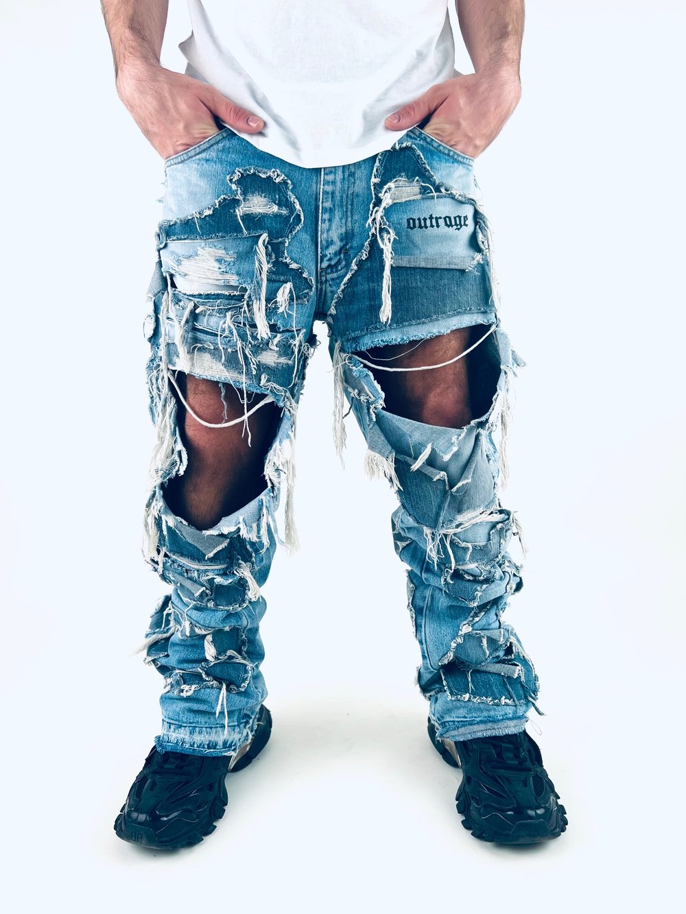 Double trashed denim