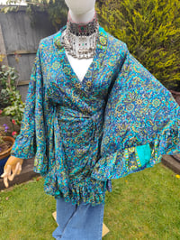 Image 4 of Amara Wrap dress - turquoise henna