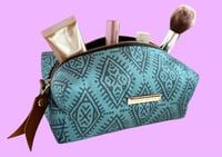 Image 1 of Teal boho makeup bag