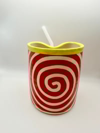 Image 2 of Red + Chartreuse Tumbler