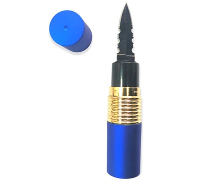 Image of  Pucker-Up Lipstick Knife (BLUE AND GOLD)