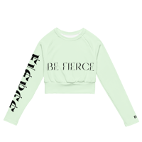 Image 1 of BE FIERCE Honeydew Recycled Long-Sleeve Crop Top