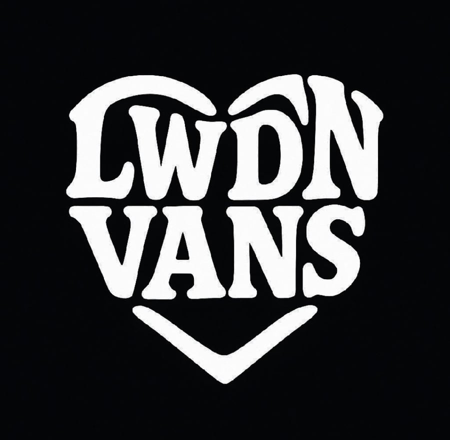 Image of 60cm x 53cm HEART OF LDV rear window sticker 