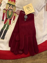 Red Houndstooth Gloves