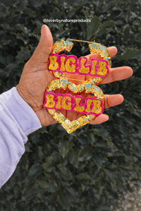 Image 1 of Personalized Bamboo Hoop Earrings: Custom Name Freaknik Style