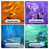 Image 5 of 3/16 Colors Water Ripple Projector Dynamic Rotating LED Night Light with Remote Dimming Family Bedro