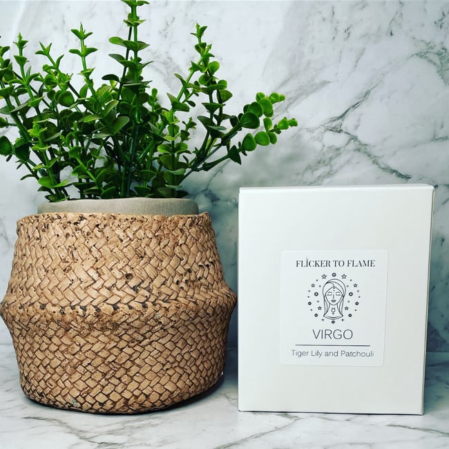 Zodiac Crystal Infused Candle 450g - VIRGO  **ONLY 10 AVAILABLE**