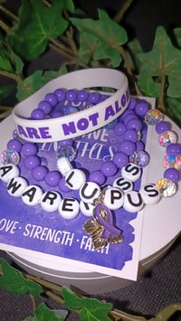 Image 2 of Lupus Awareness Bracelet Set