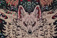 Image 5 of Wolves and Wildflowers Woven Blanket