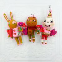 Image 3 of Sweetheart Bunny with Red Heart and Vintage Florals