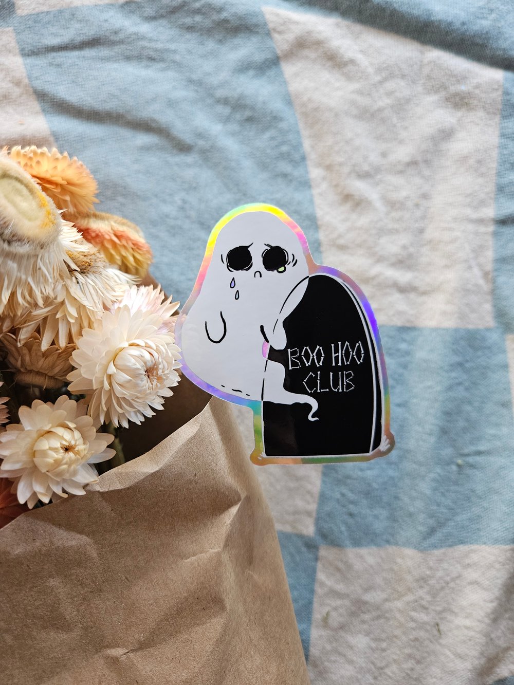 Image of BooHoo Club Holographic Vinyl Sticker