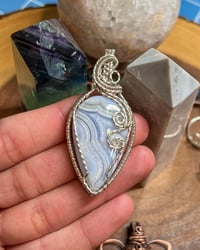 Image 3 of Blue Lace Agate Sterling Silver Pendant