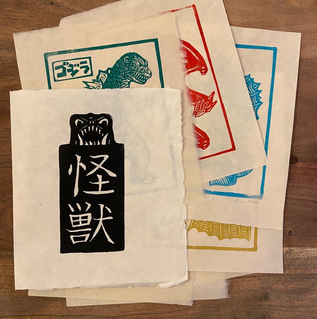 Kaiju Block Print Set