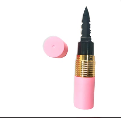 Image of Pucker-Up Lipstick Knife (LIGHT PINK AND GOLD )