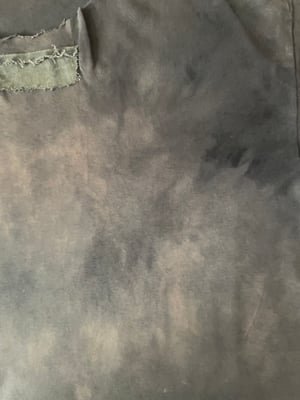 Image of Nwn- mothership collection- 砂覆 Indigo Raw edge Neckline Tshirt in Denim Dye