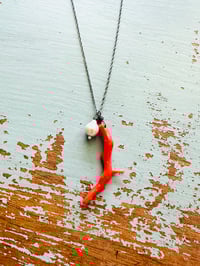 Image 1 of Athena . natural Italian coral and pearl necklace
