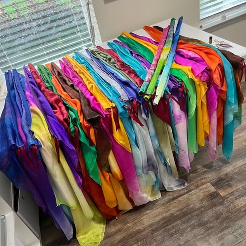 Image of Spirit Led Hand-Dyed Silk Flags