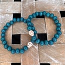 Image 1 of Teal Skullie Bracelet