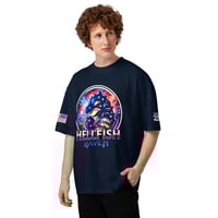 Image 3 of Unisex USA 250 Hellfish Haven organic oversized high neck t-shirt