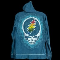 Image 2 of medium Ladies Lightweight Hoodie blue