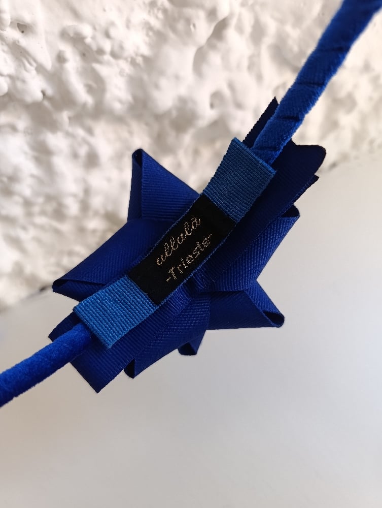 Image of Cerchietto coccarda blu elettrico 
