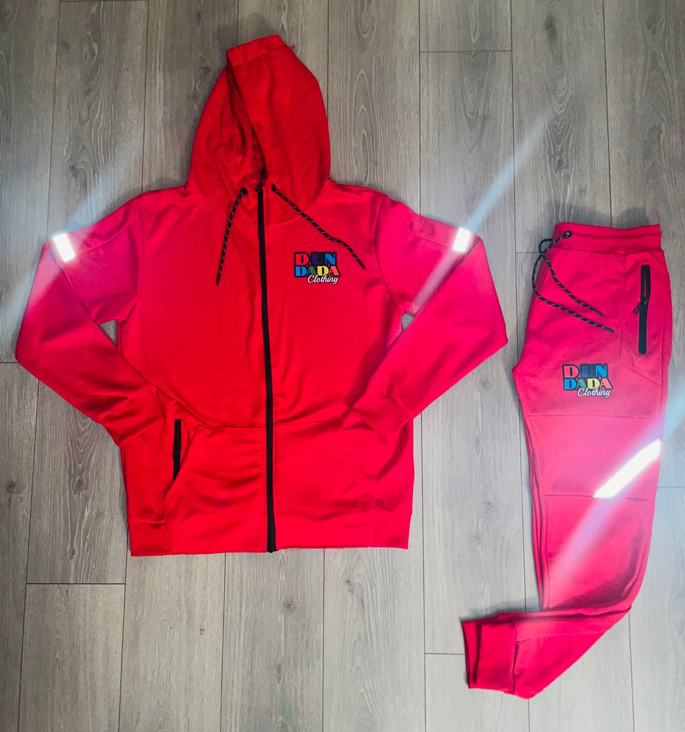 Men's Red Reflective Tracksuit