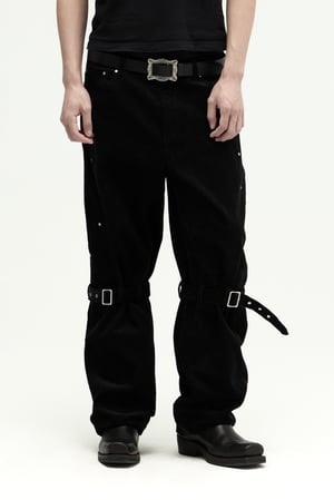 Image of EQUALNEAR - Rover Cord Pants (Black)