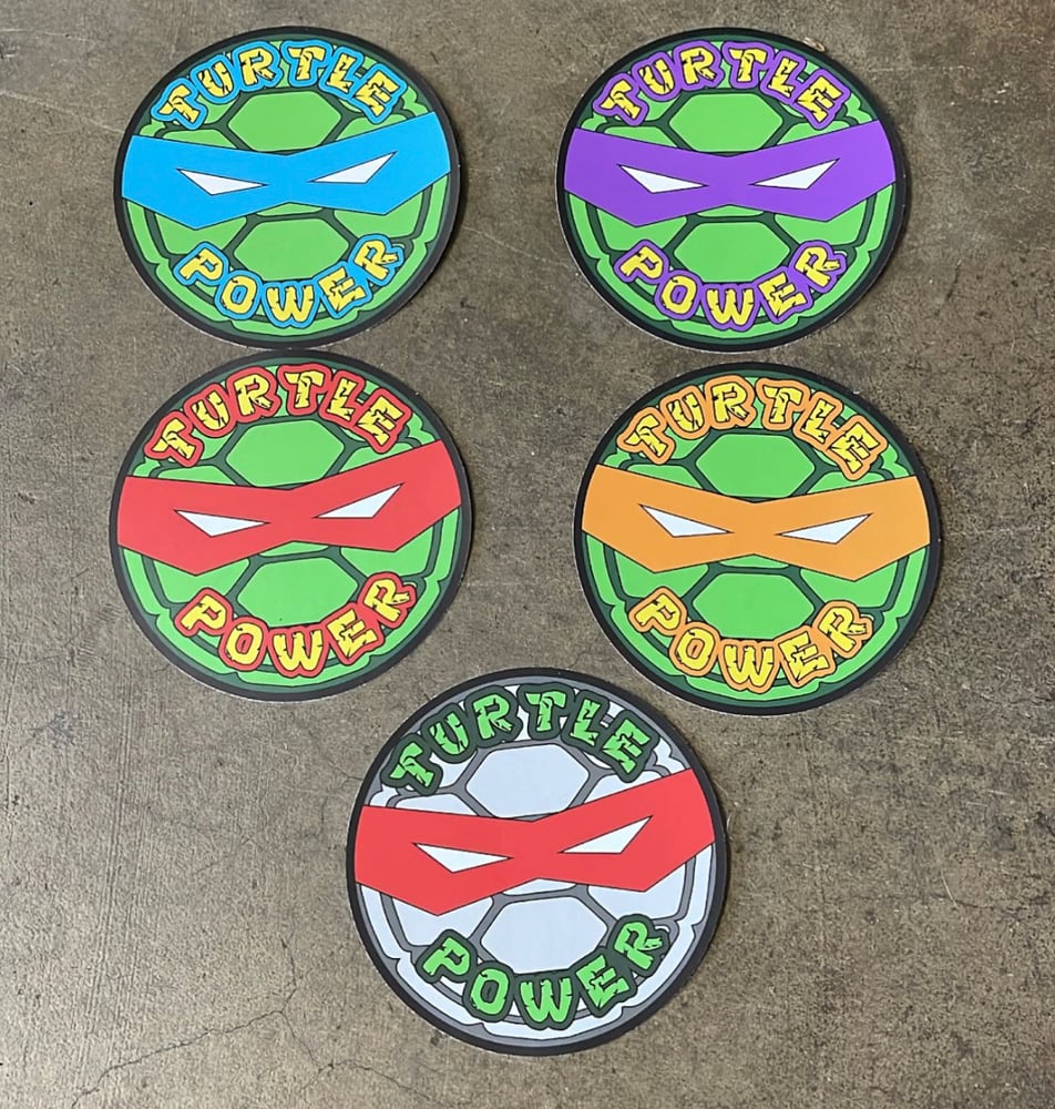 Image of 4” TURTLE POWER STICKER PACK (5 Stickers)