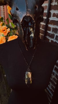 Image 2 of Fire flash labradorite cross necklace 