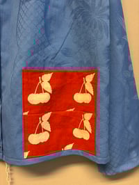 Image 6 of Blue shirt with cherry’s (s)
