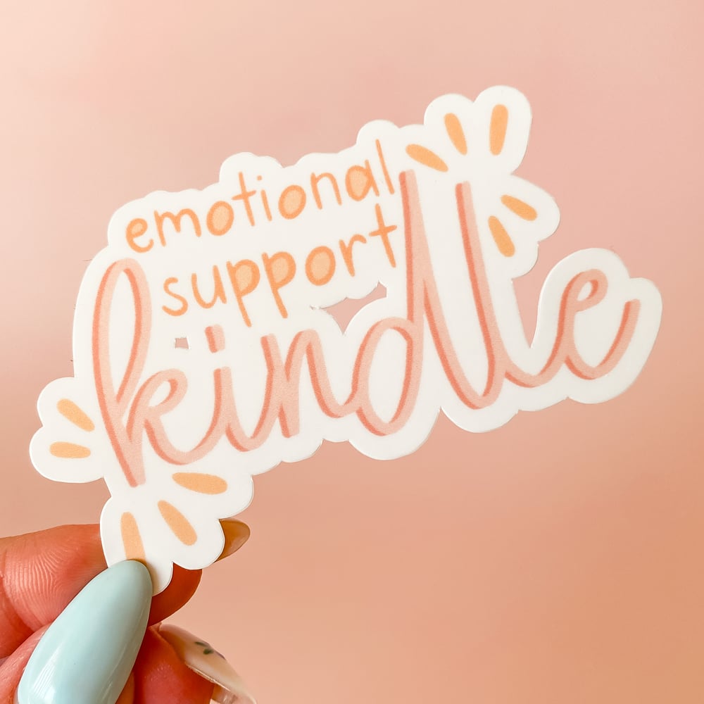 Image of Emotional Support Kindle Sticker