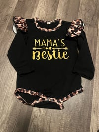 Mama’s bestie leopard bodysuit 