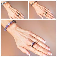 Image 3 of The Big Stone Magnetic Ring w/ Antique Silver Caps Collection